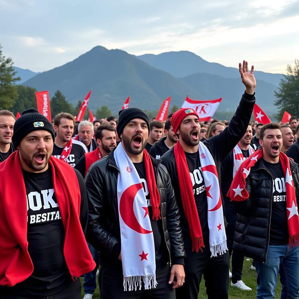 Besiktas fans gathering at Showdown in the Smokies