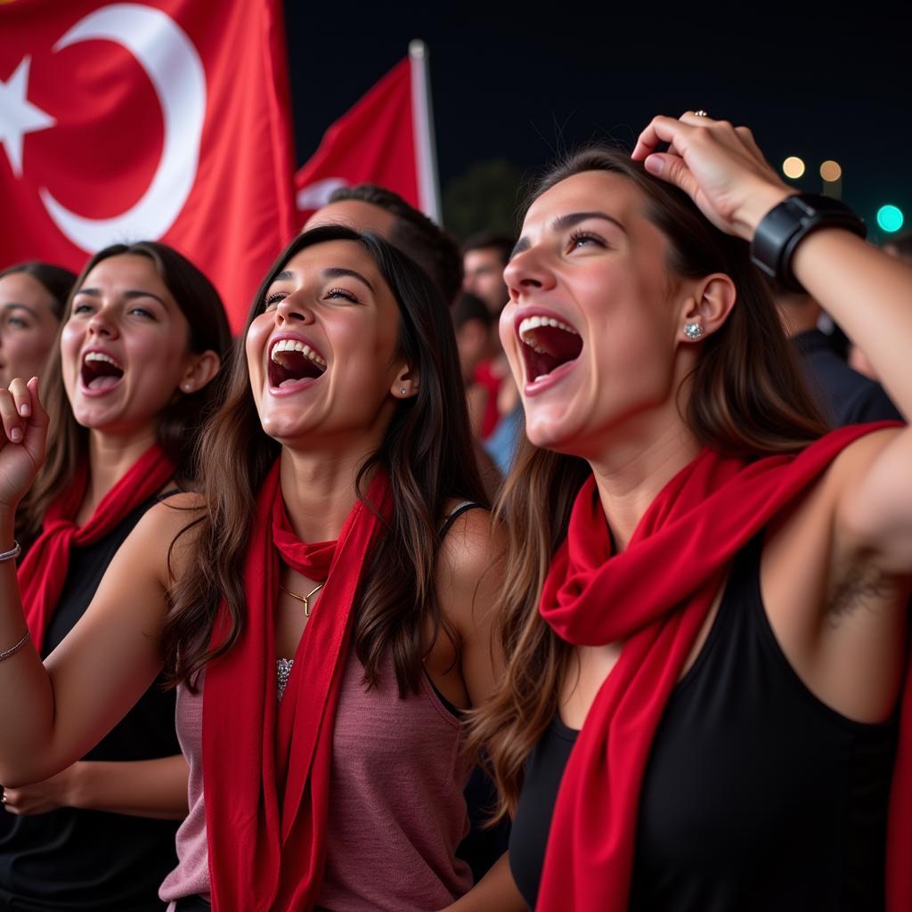 Besiktas Fans Singing at Concert