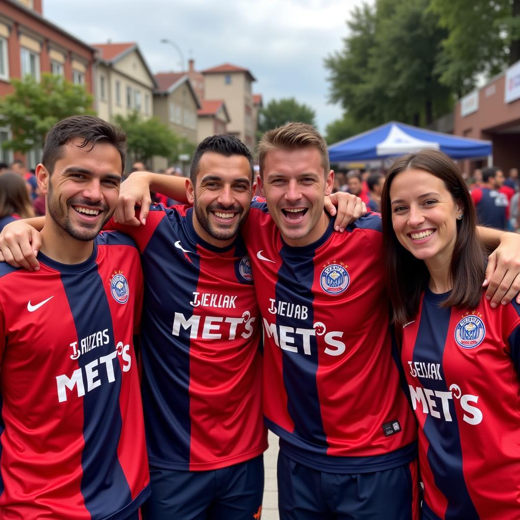 Beşiktaş Fans Wearing Mets Grimace Jerseys