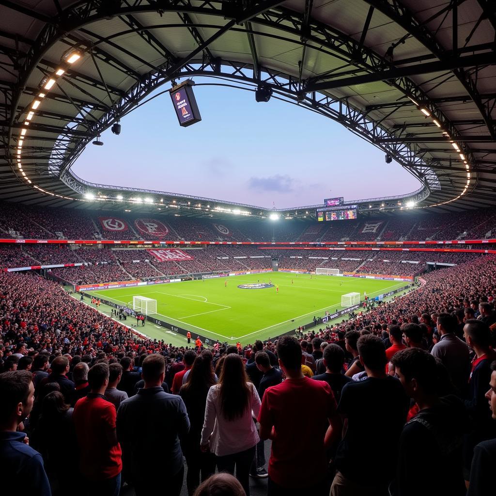 Beşiktaş Fans Filling Stadium