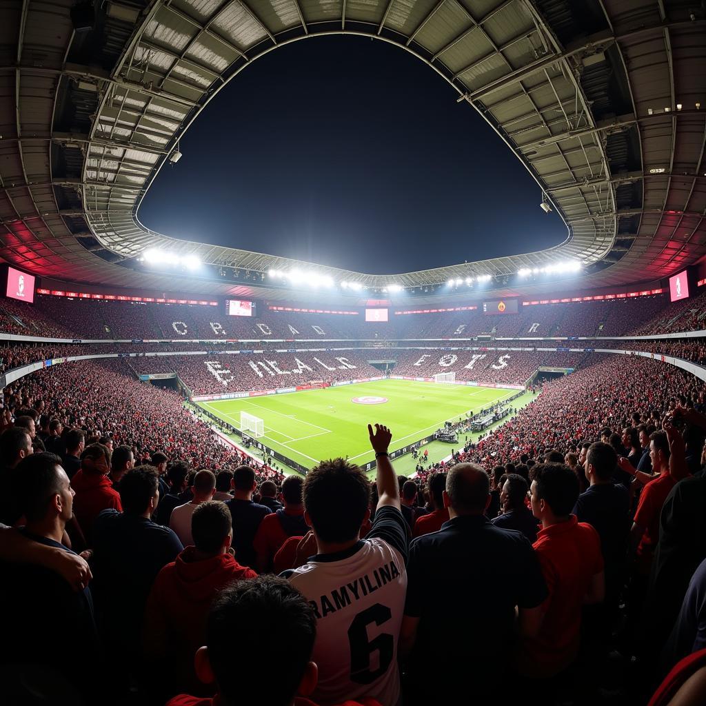 Beşiktaş fans filling Vodafone Park stadium