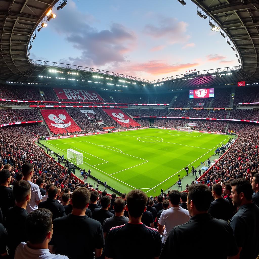 Besiktas Fans Filling the Stadium