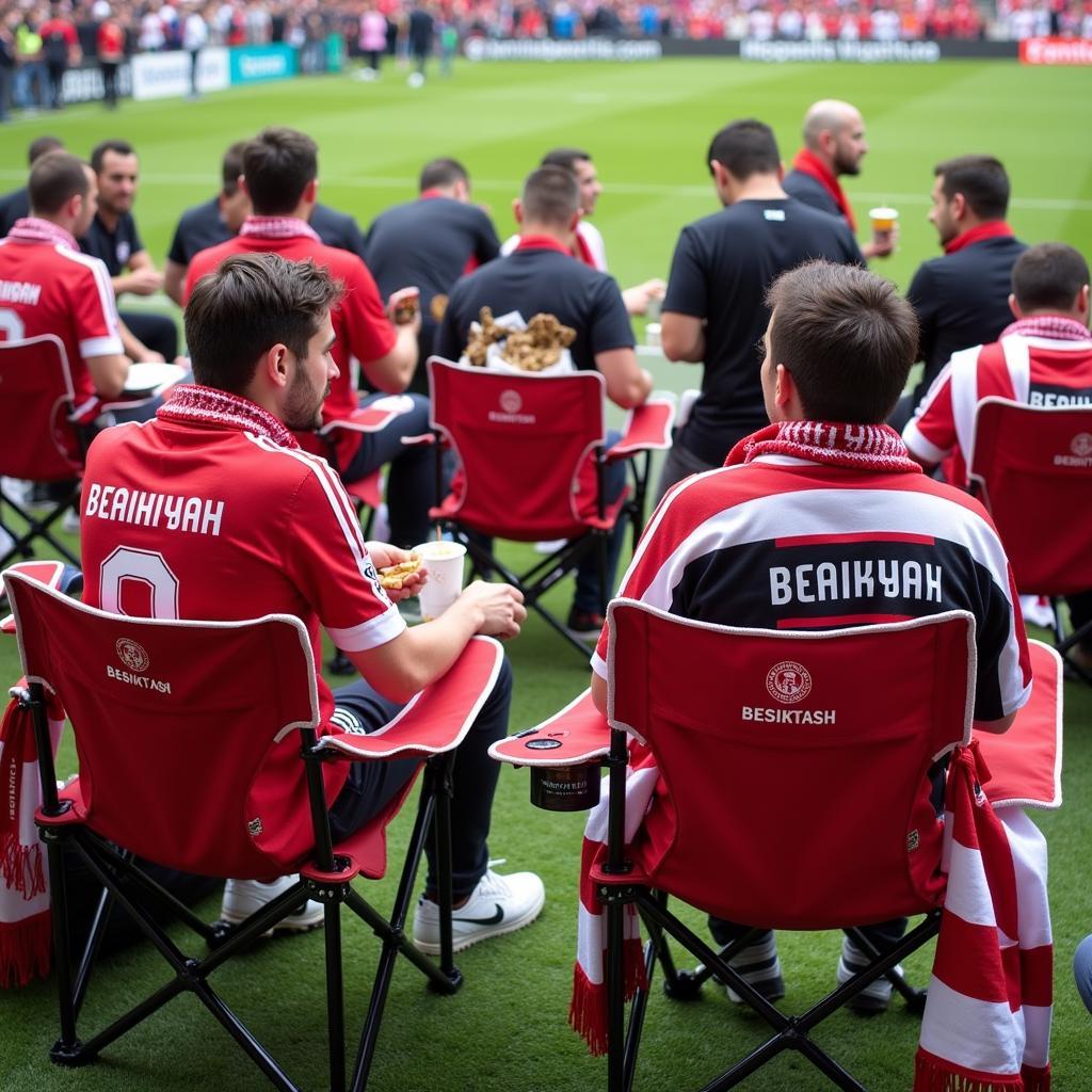 Beşiktaş Fans Tailgating with Cooler Chairs