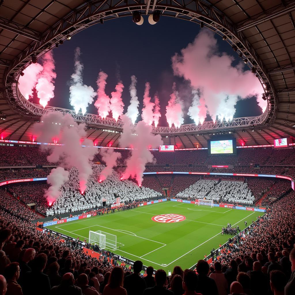 Beşiktaş fans create a stunning tifo display