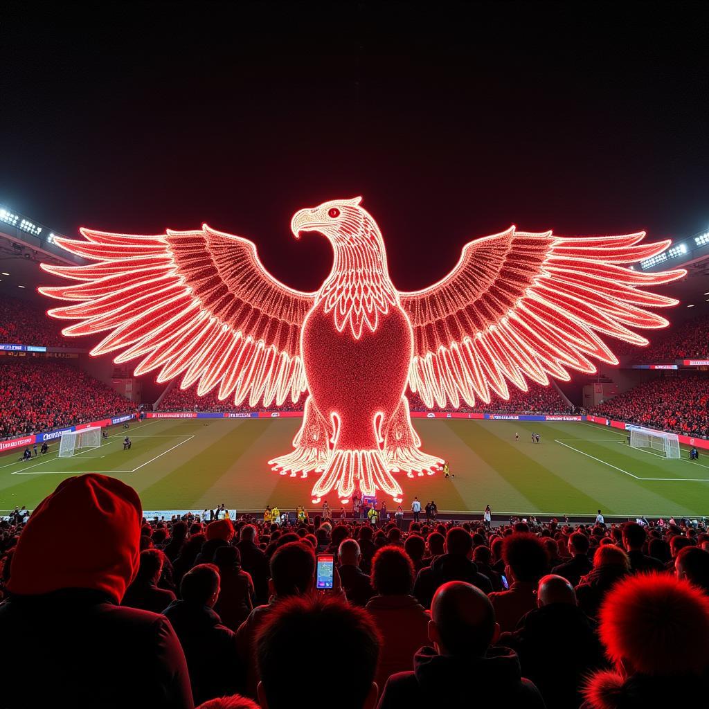 Giant tifo display by Besiktas fans