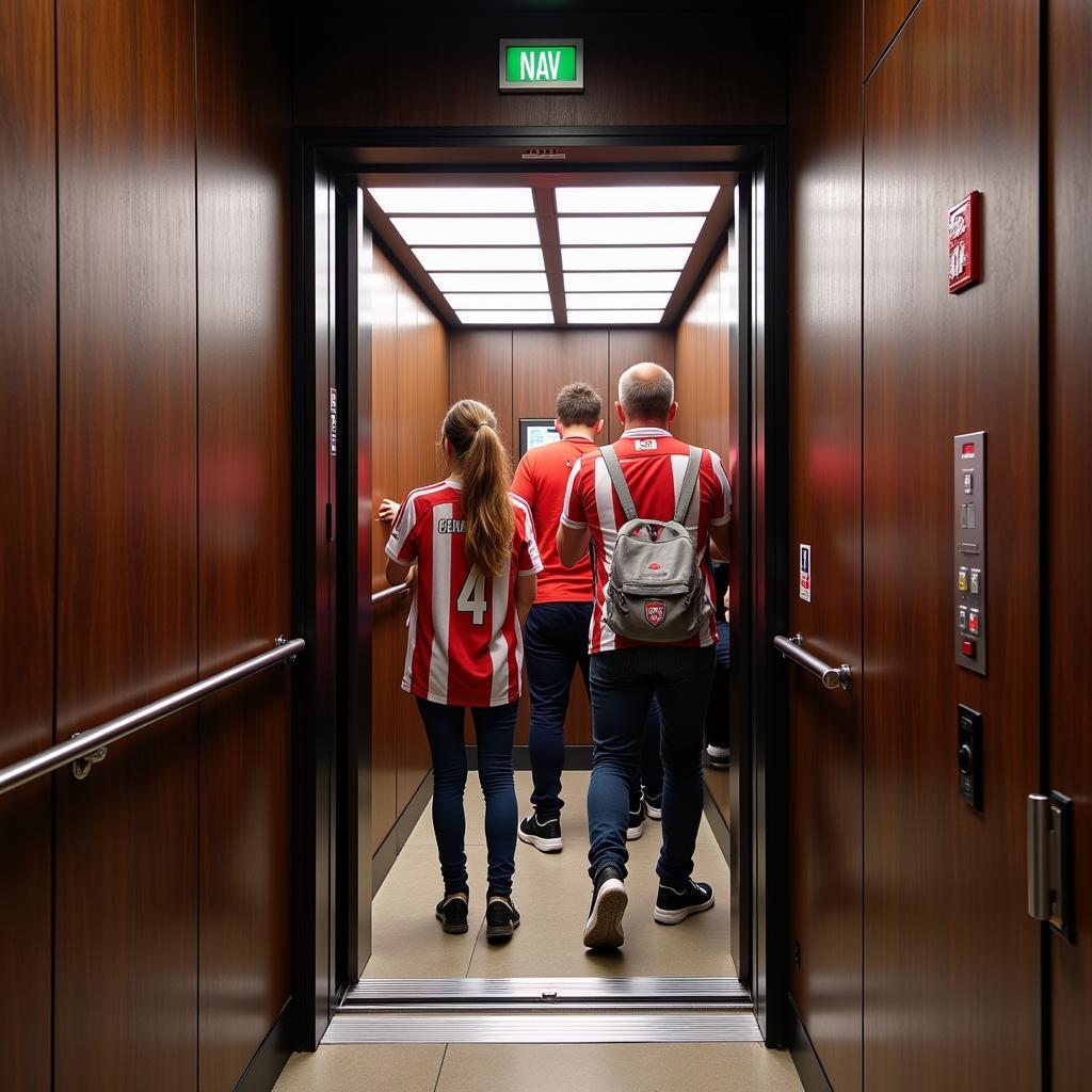 Besiktas Fans Using the Guest Elevator