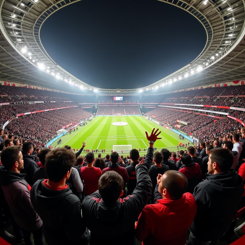 Besiktas fans fill Vodafone Park