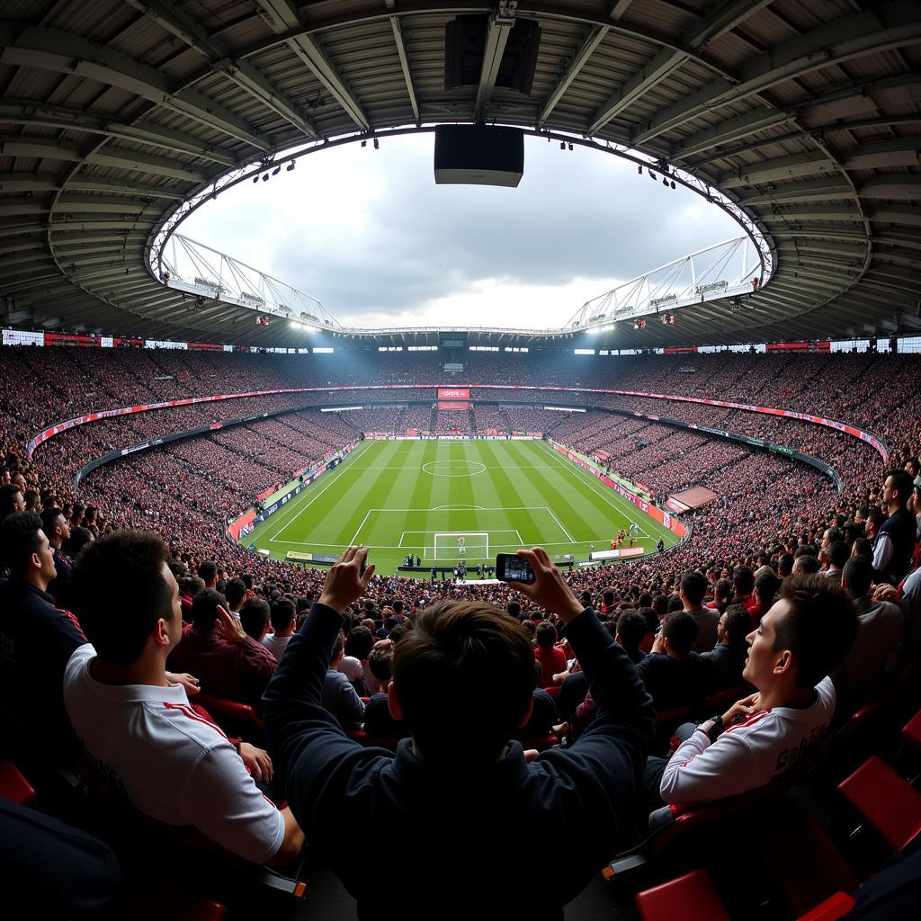 Besiktas fans create a vibrant atmosphere at Vodafone Park