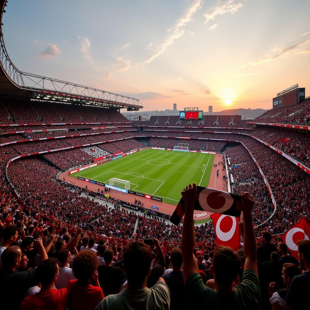 Besiktas fans filling Vodafone Park