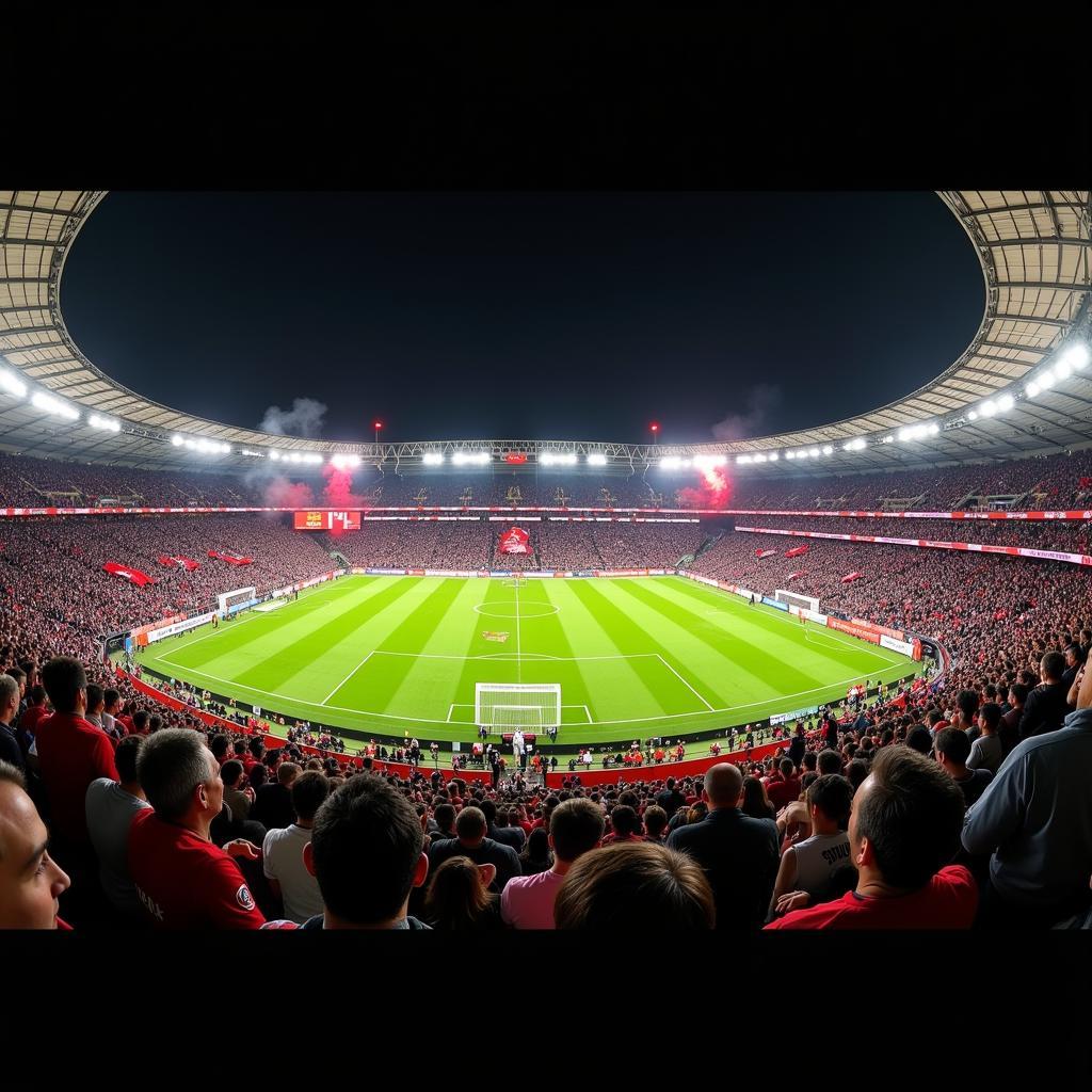 Beşiktaş fans creating a cauldron of noise at Vodafone Park