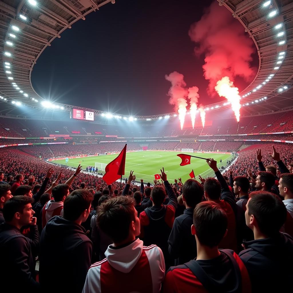 Besiktas Fans Filling Vodafone Park