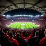 Besiktas fans filling Vodafone Park stadium