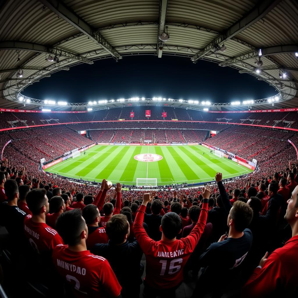 Besiktas fans filling Vodafone Park stadium