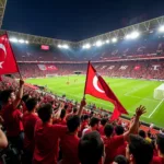 Besiktas Fans Celebrating at Vodafone Park