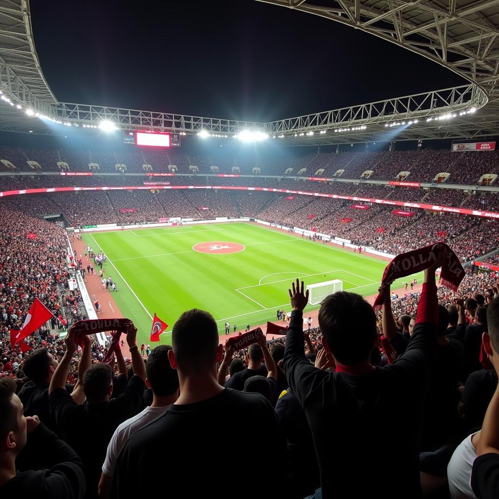 Beşiktaş Fans Creating Electric Atmosphere at Vodafone Park