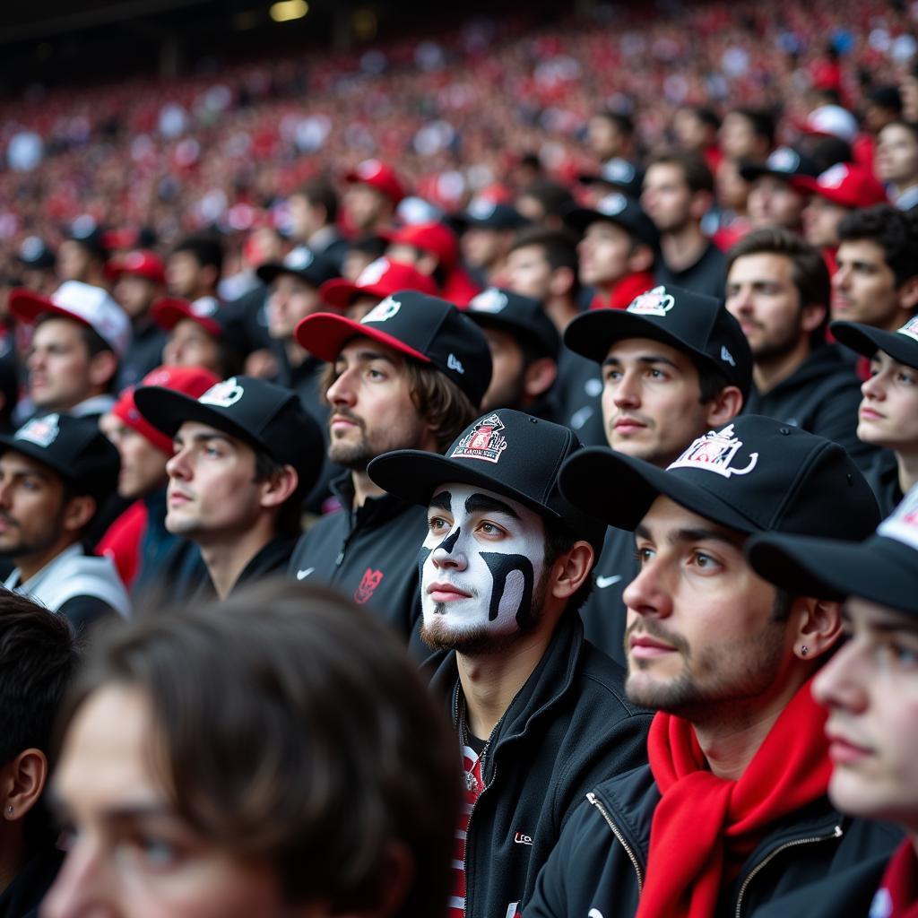 Beşiktaş fans sporting new era caps with pride