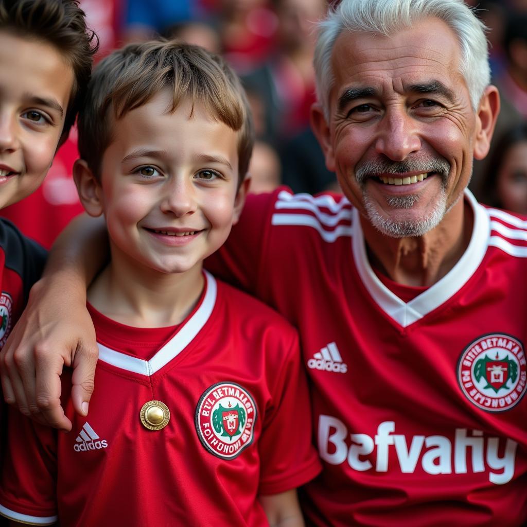 Besiktas fans proudly wearing jerseys featuring brass snap buttons