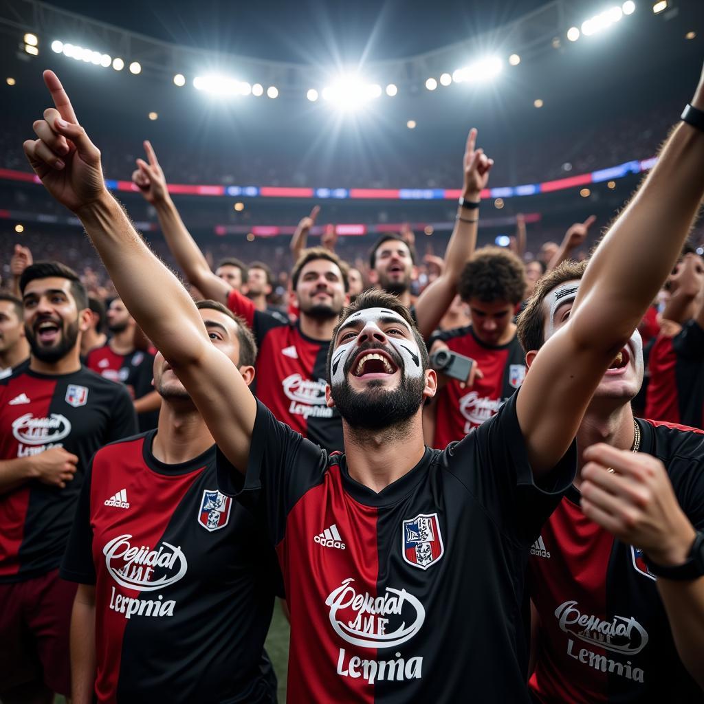 Beşiktaş Fans Sporting Latina Shirts at a Match