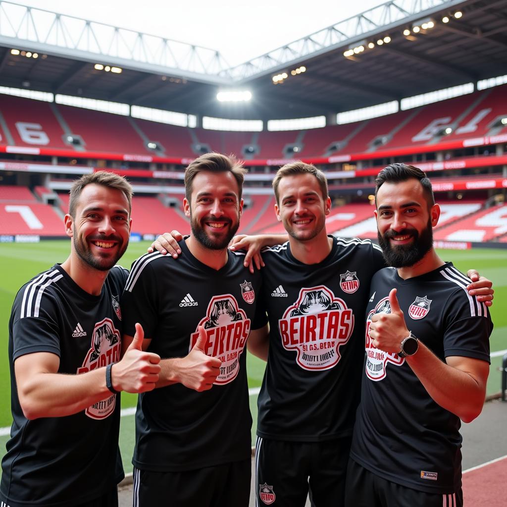 Beşiktaş Fans Wearing Natty Light T-shirts