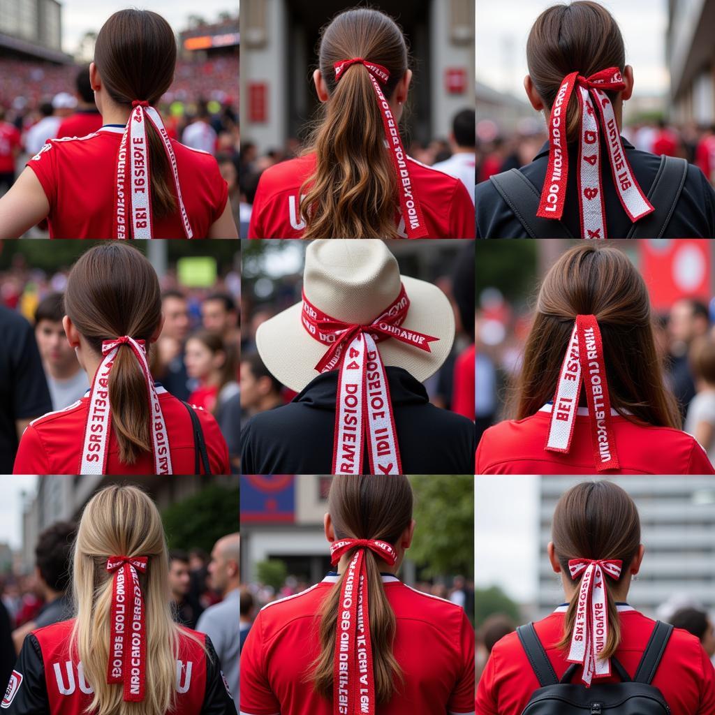 Besiktas Fans Wearing Sequin Ribbon