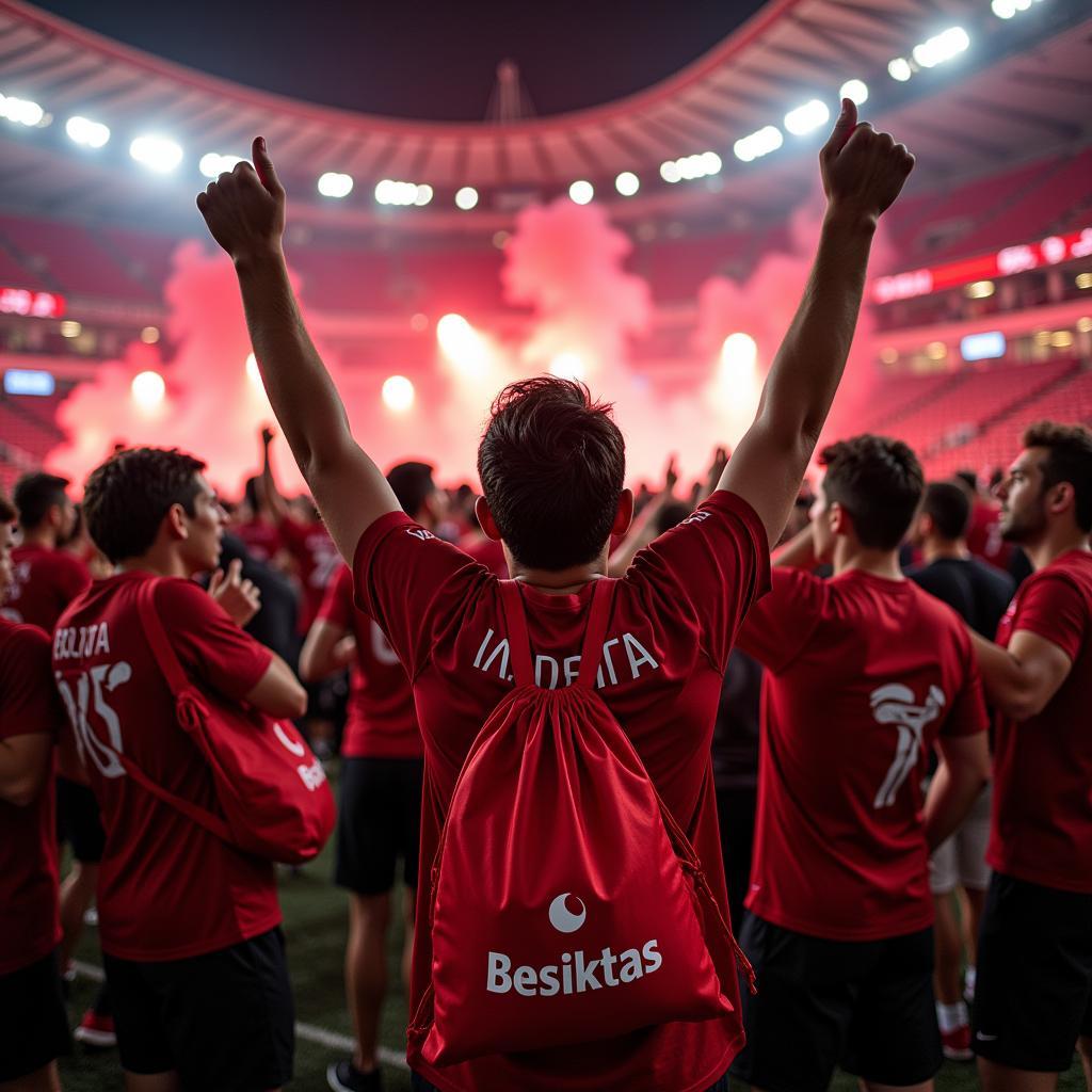 Besiktas Fans with Beat Bags