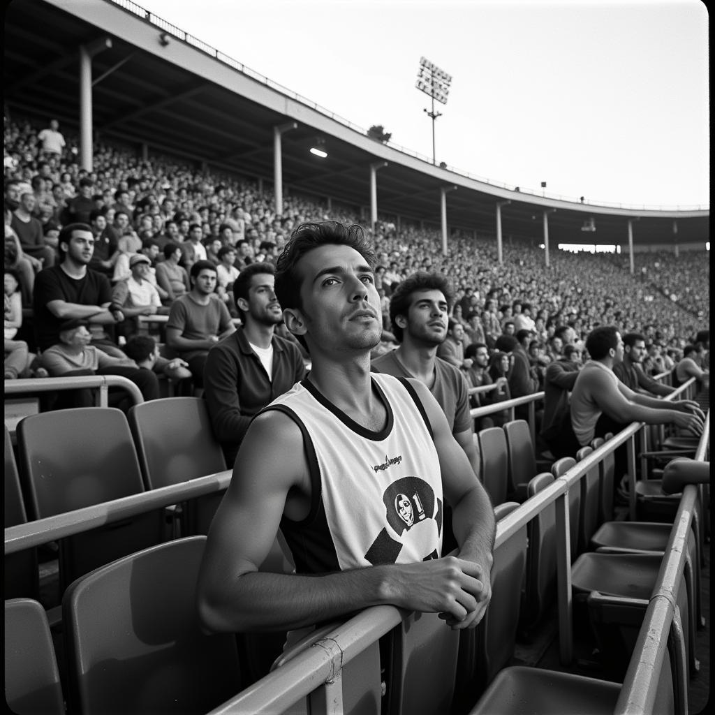 Besiktas Fans with Retro Wall Fan in Inönü Stadium