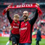 Father and Son Celebrating a Beşiktaş Goal