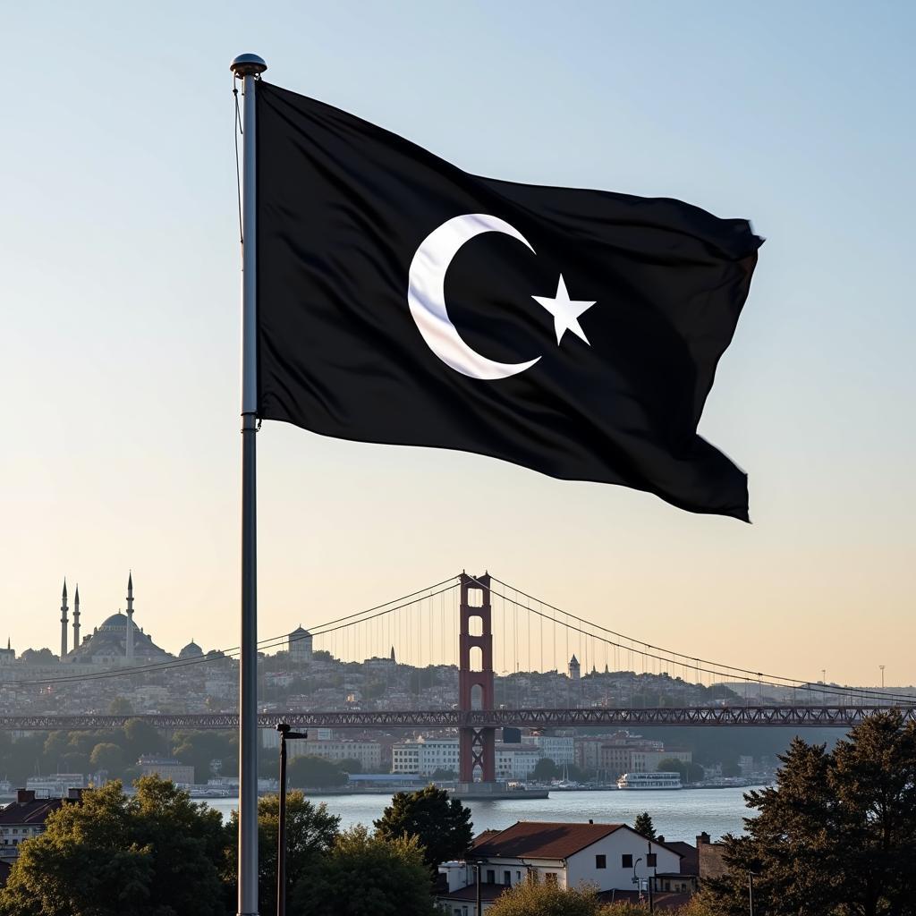 Besiktas Flag Waving in Istanbul