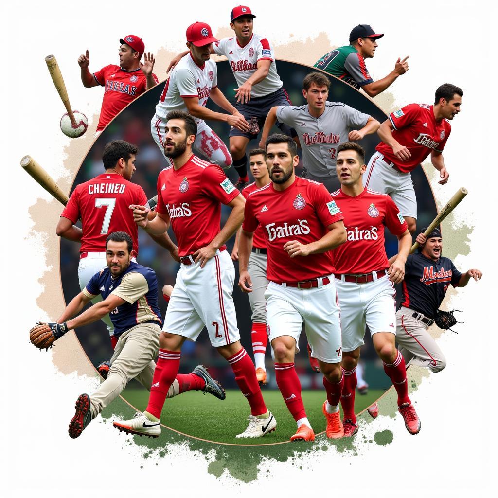 Collage representing Besiktas and baseball 