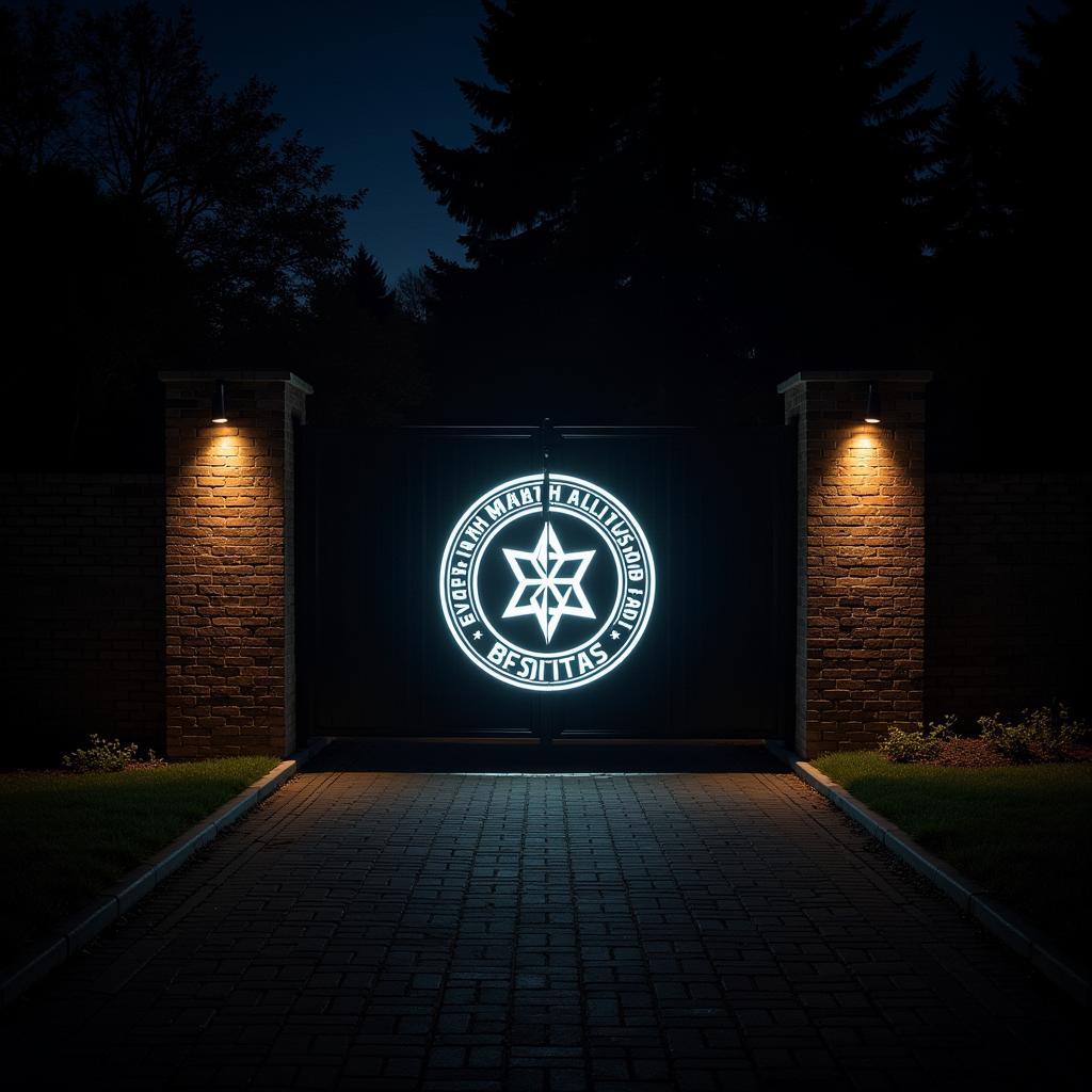 Illuminated Besiktas Gate Sign