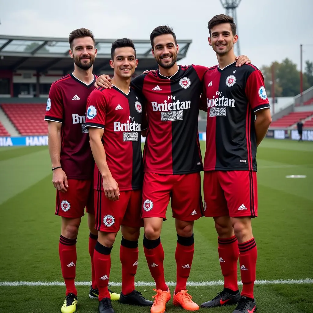 Besiktas players interacting with international fans