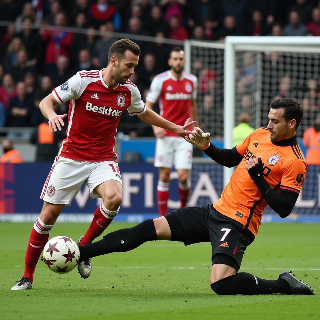 Besiktas Goalkeeper Makes a Crucial Save