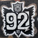 Beşiktaş-themed graffiti featuring the number 921