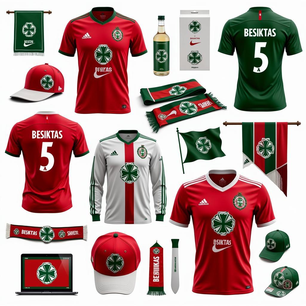 Besiktas Merchandise Featuring the Green Four