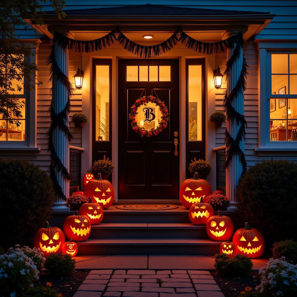 A Besiktas-themed Halloween display