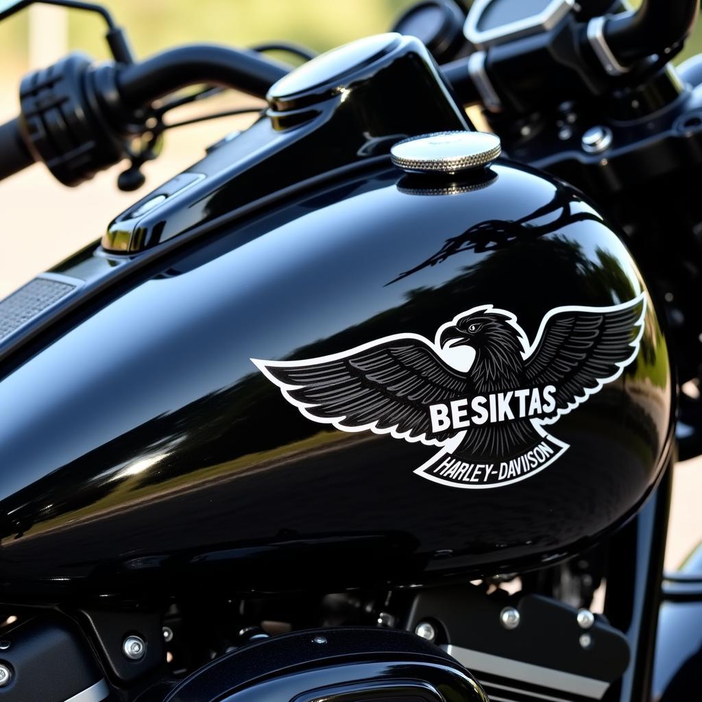 Besiktas Harley Decal on a Motorcycle