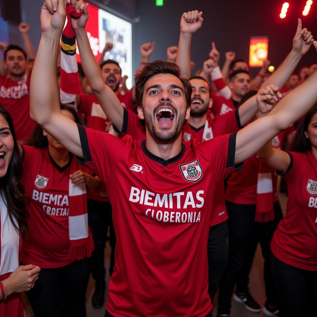 Besiktas fans celebrating at the Heritage Ball