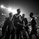 Besiktas Players Celebrating Historic Victory