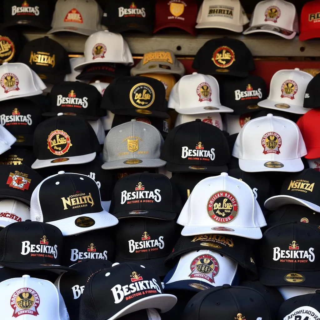 Display of Besiktas hop hats