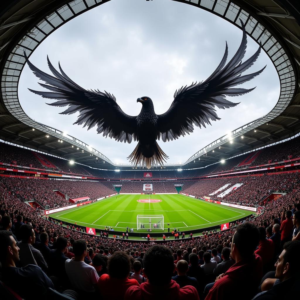 Besiktas Fans Tifo Display at Vodafone Park