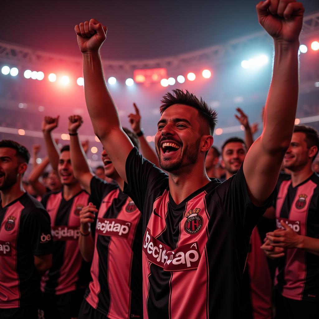 Celebrating a Victory in Beşiktaş Colors