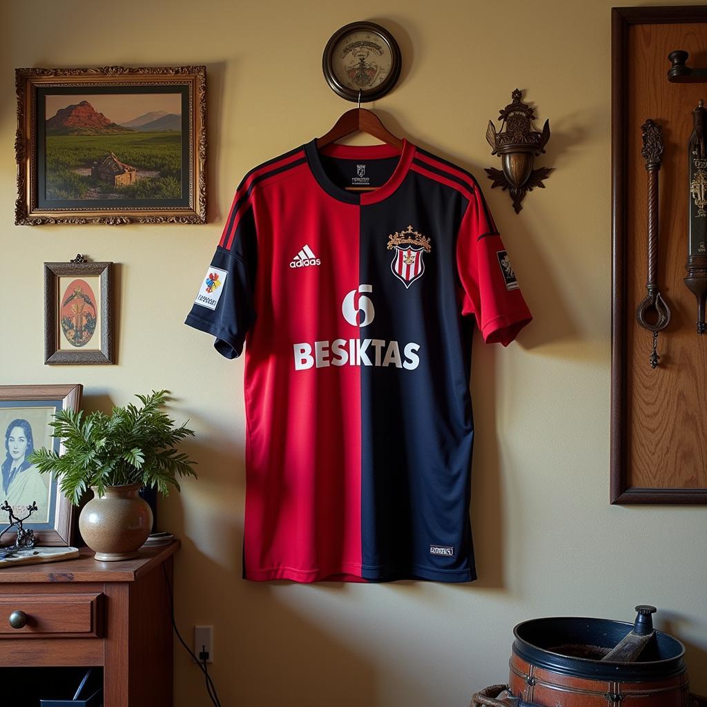 Besiktas jersey hanging in a room in Pocahontas, AR