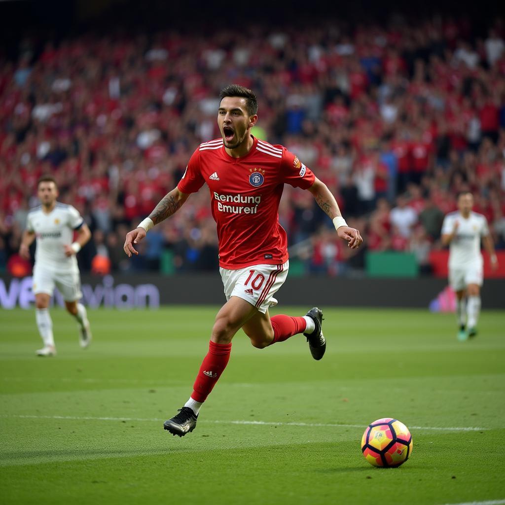 Beşiktaş Player Celebrating in Jersey