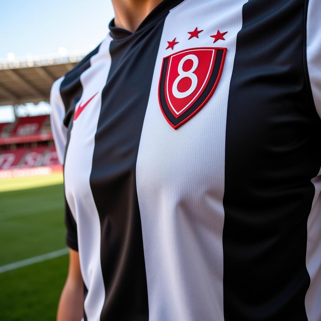 A Besiktas jersey displayed prominently against the backdrop of Vodafone Park