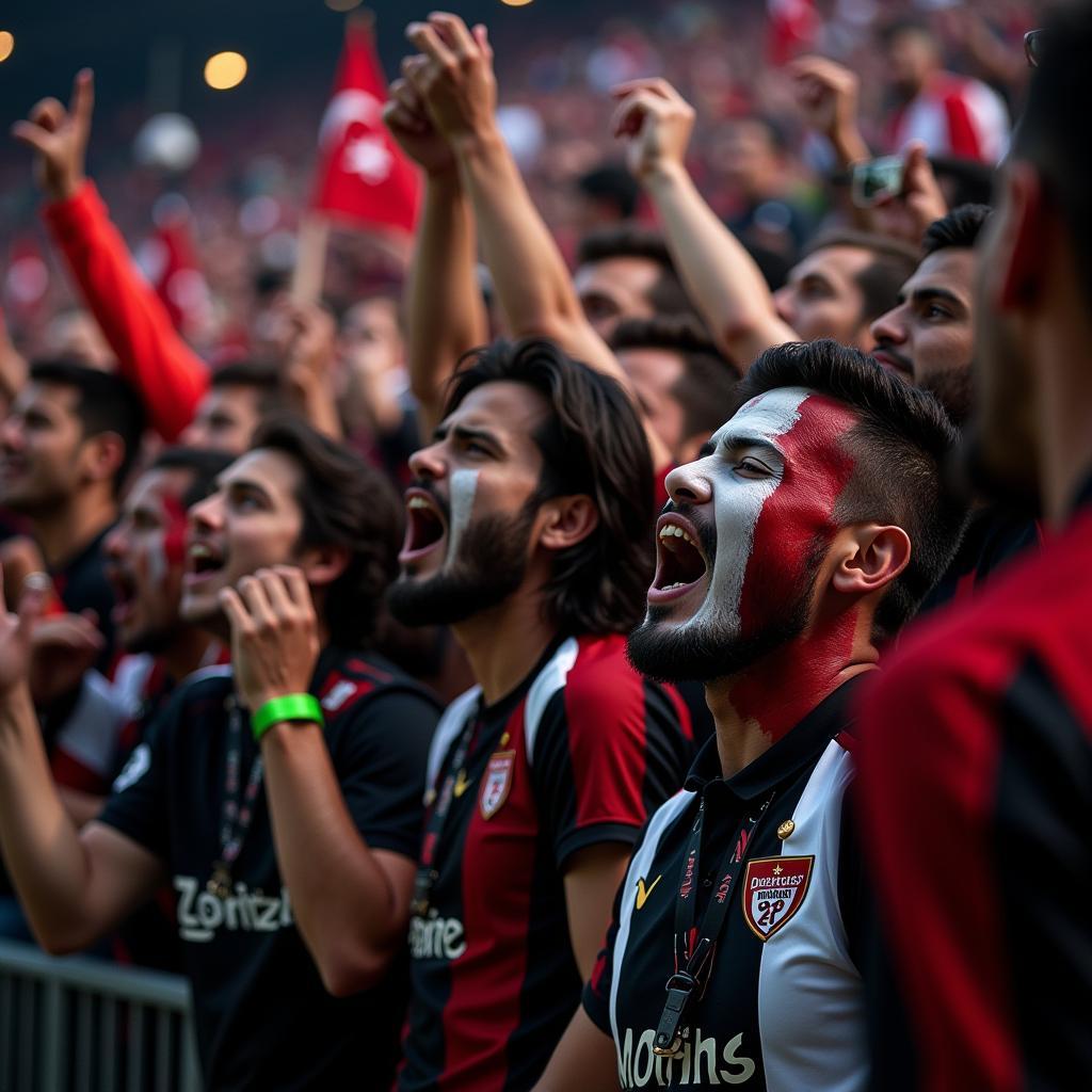 Beşiktaş JK Fans Celebrating a Victory 