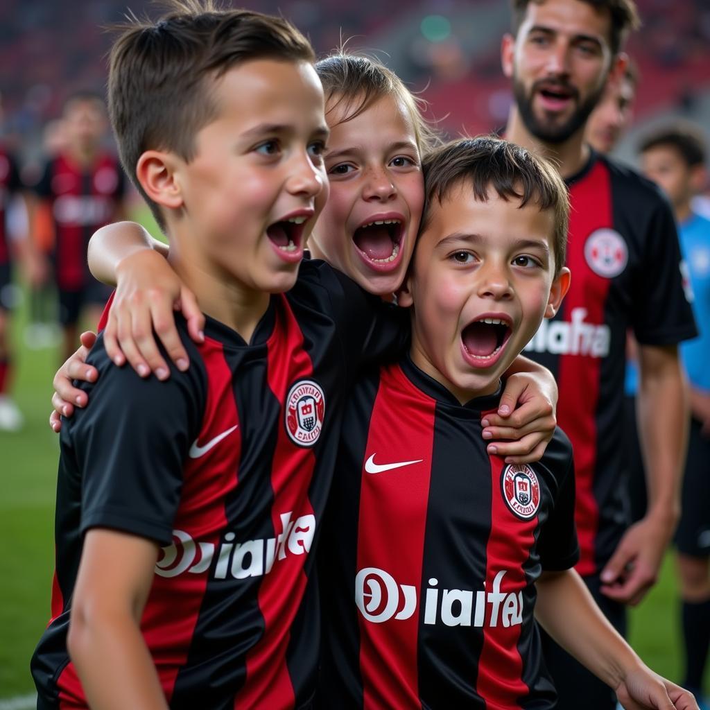 Besiktas Kids Celebrating a Goal