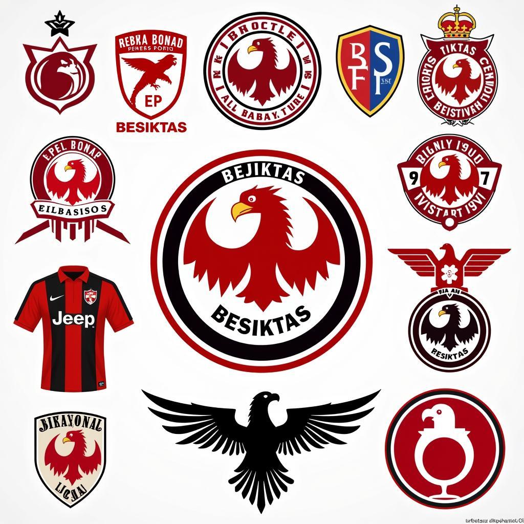 Evolution of the Beşiktaş JK logo through the years