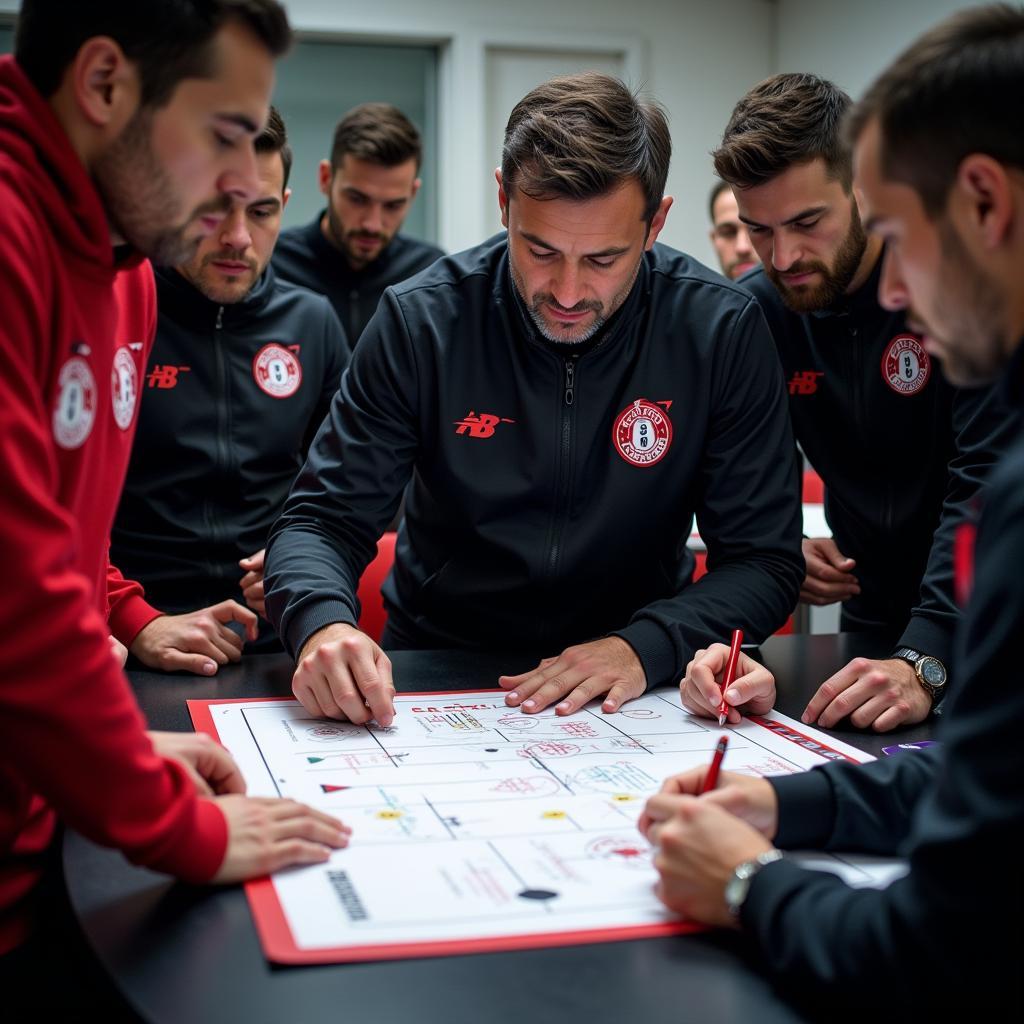 Besiktas Manager Conducting Tactical Briefing