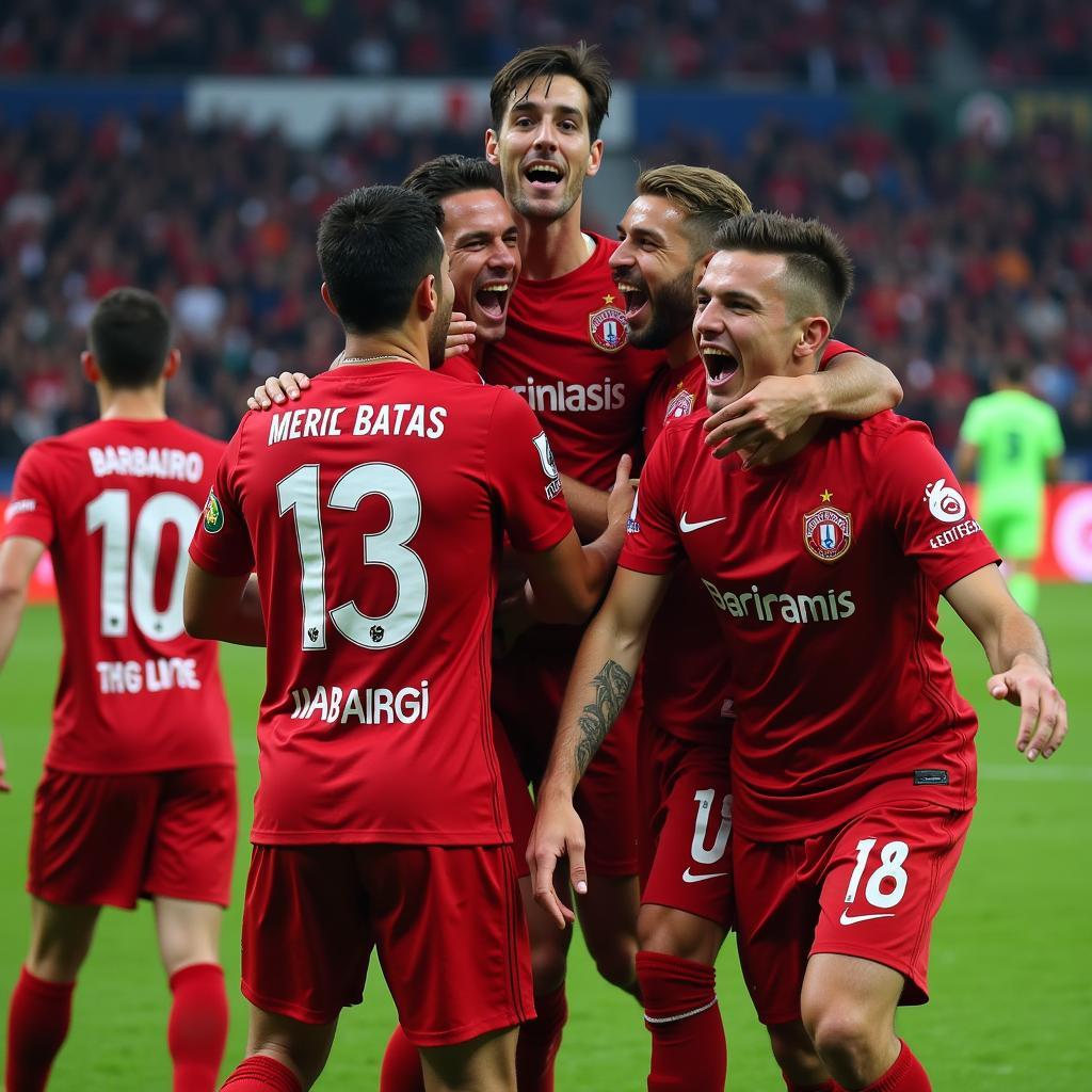 Beşiktaş Max Level Players Celebrating Victory