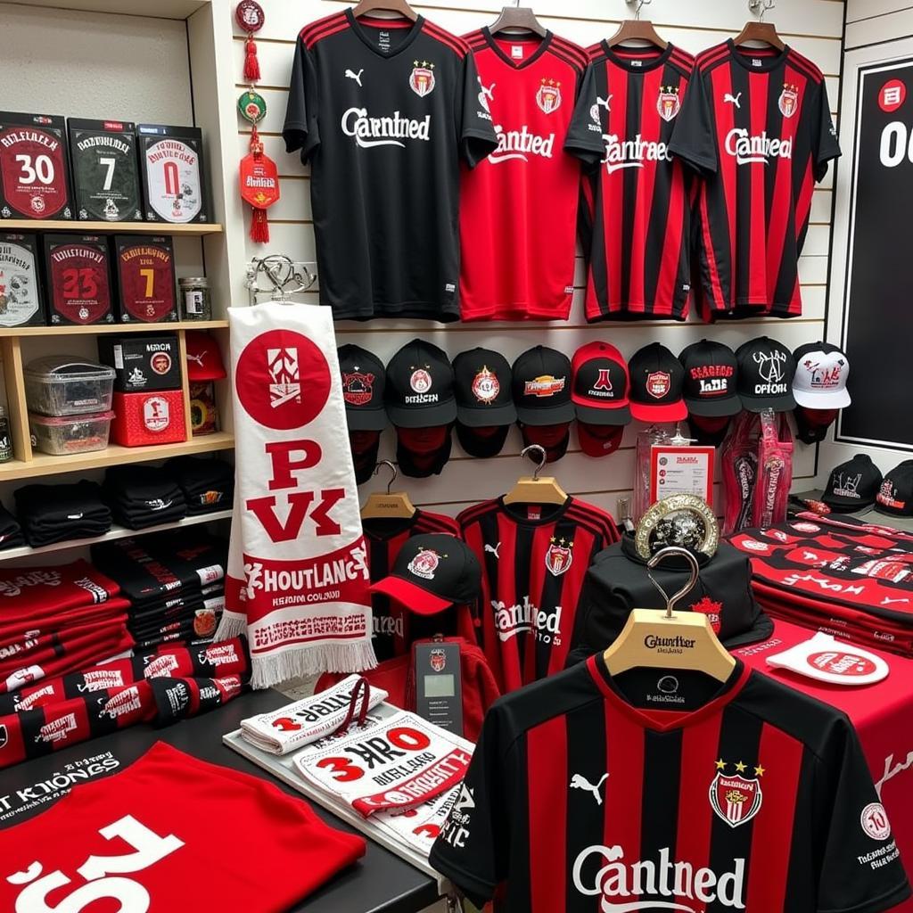 Display of Beşiktaş merchandise at Angels Clothing Store